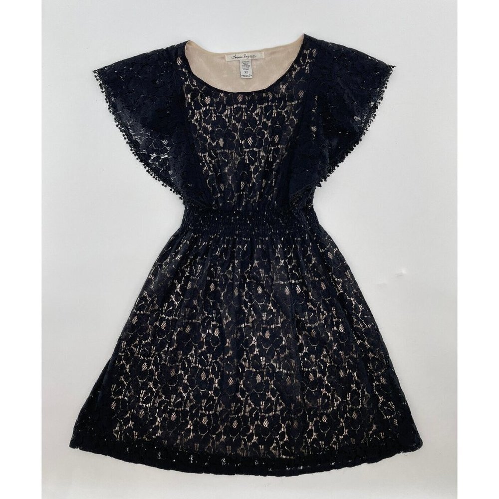 American Rag Cie Women’s Black Lace Ruffle Dress Size XS